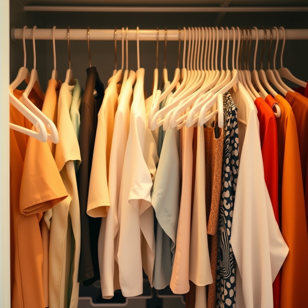 plastic hangers in action