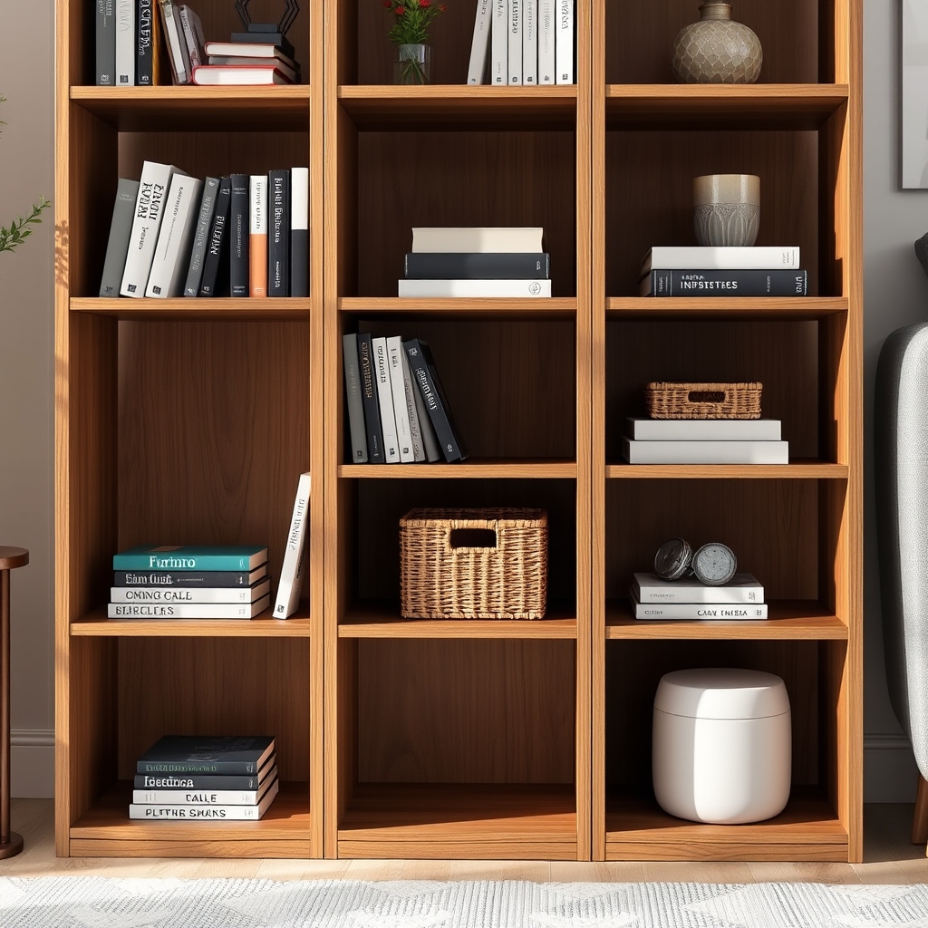 book shelf in action