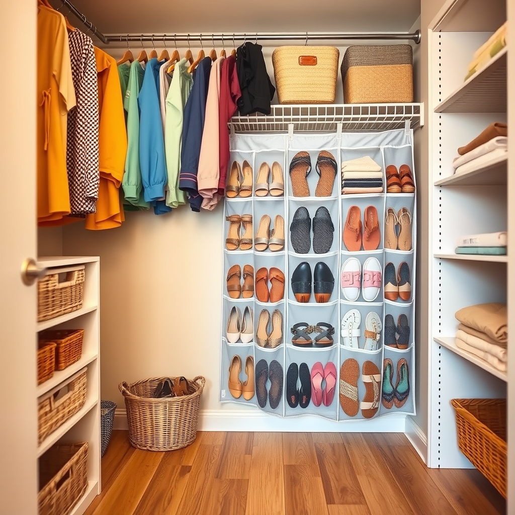 shoe organizer in action