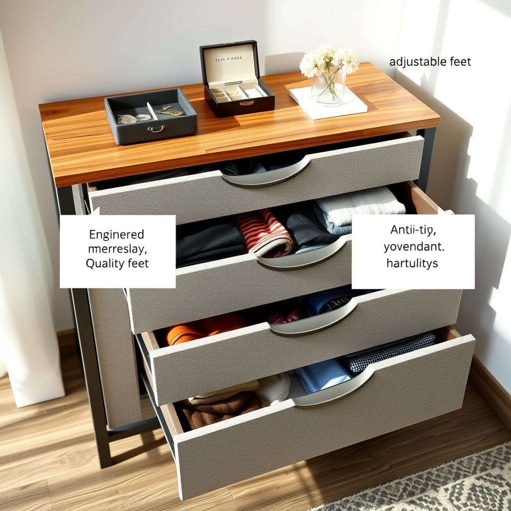 bedroom dresser in action